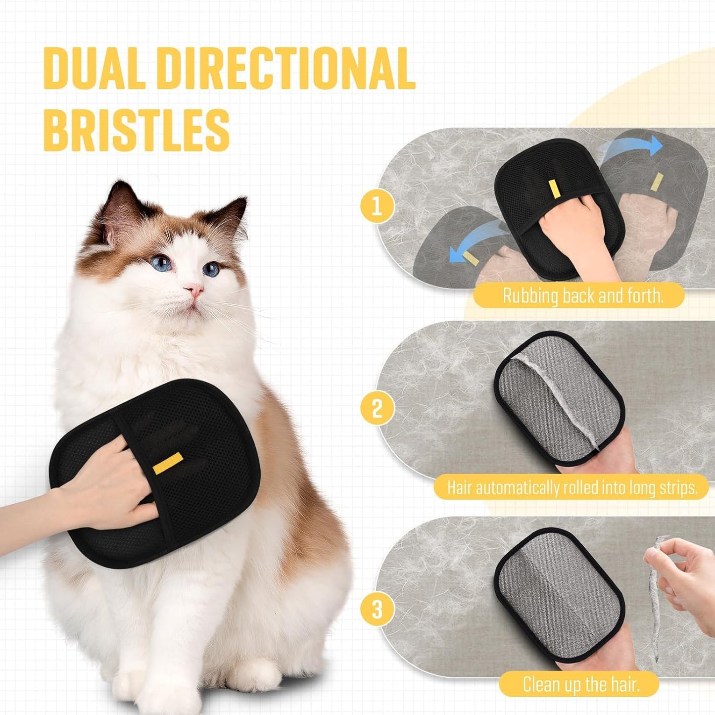 Manopla quita pelos para perros y gatos